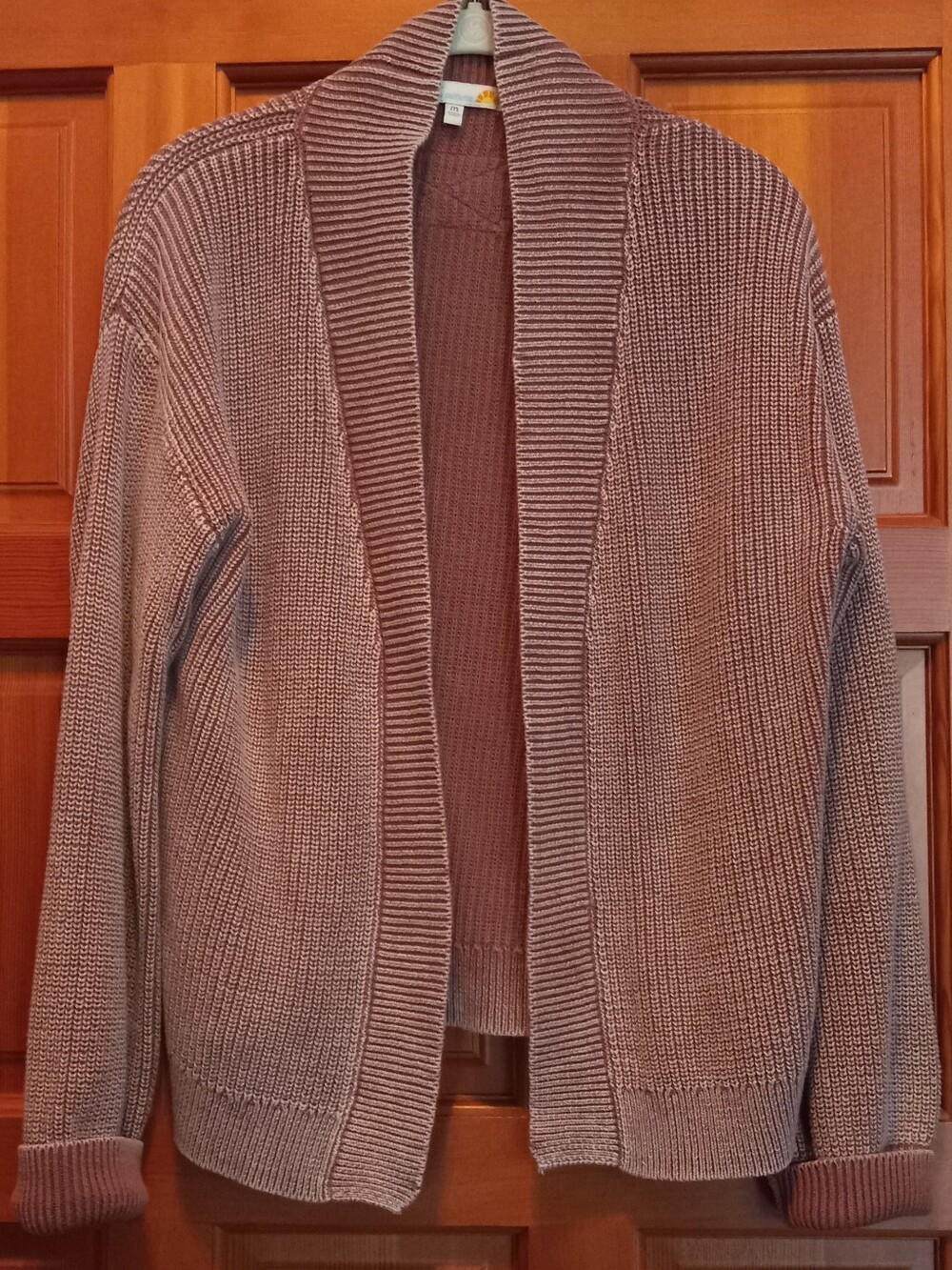 C&C California Womens Open-Front Shawl Collar Cardigan - Mauve Brown